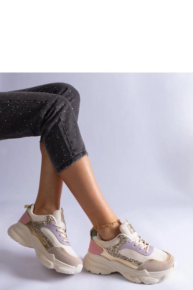 Love Lace Love Lace Women's Sport Shoes with Glitter Inserts & White Sole - 3