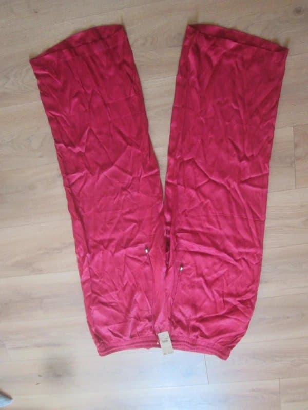 Next Next size 22 R red soft Satin pull on wide leg Trousers Brand new with tags