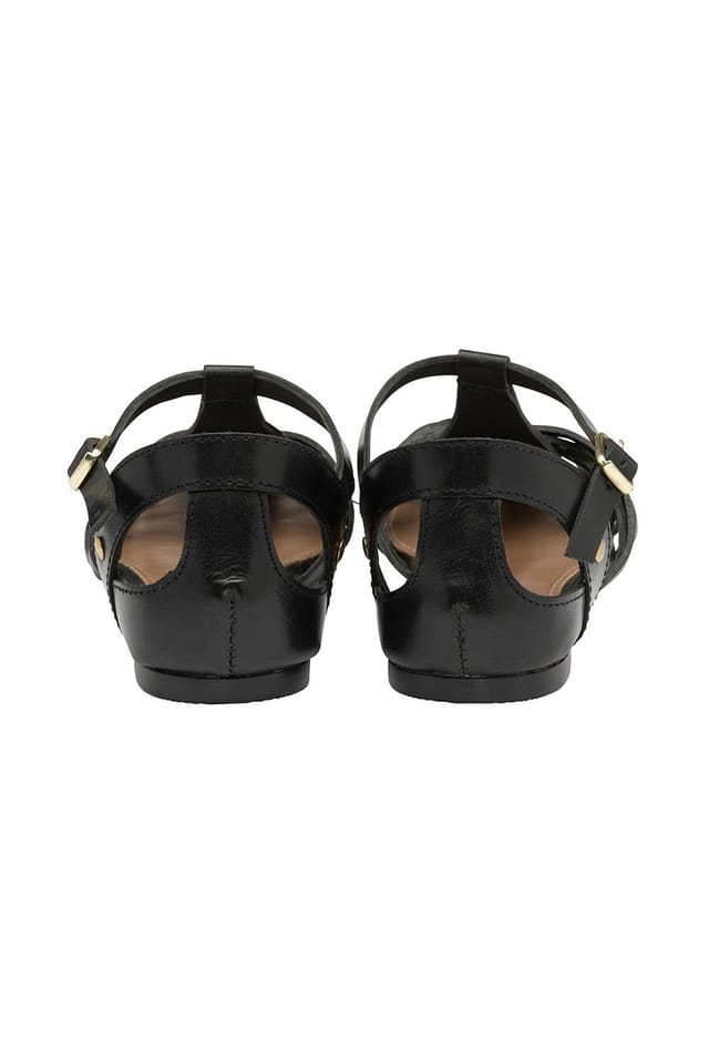 Ravel Ravel Women's 'Etter' Leather Flat Sandals in Black - 3