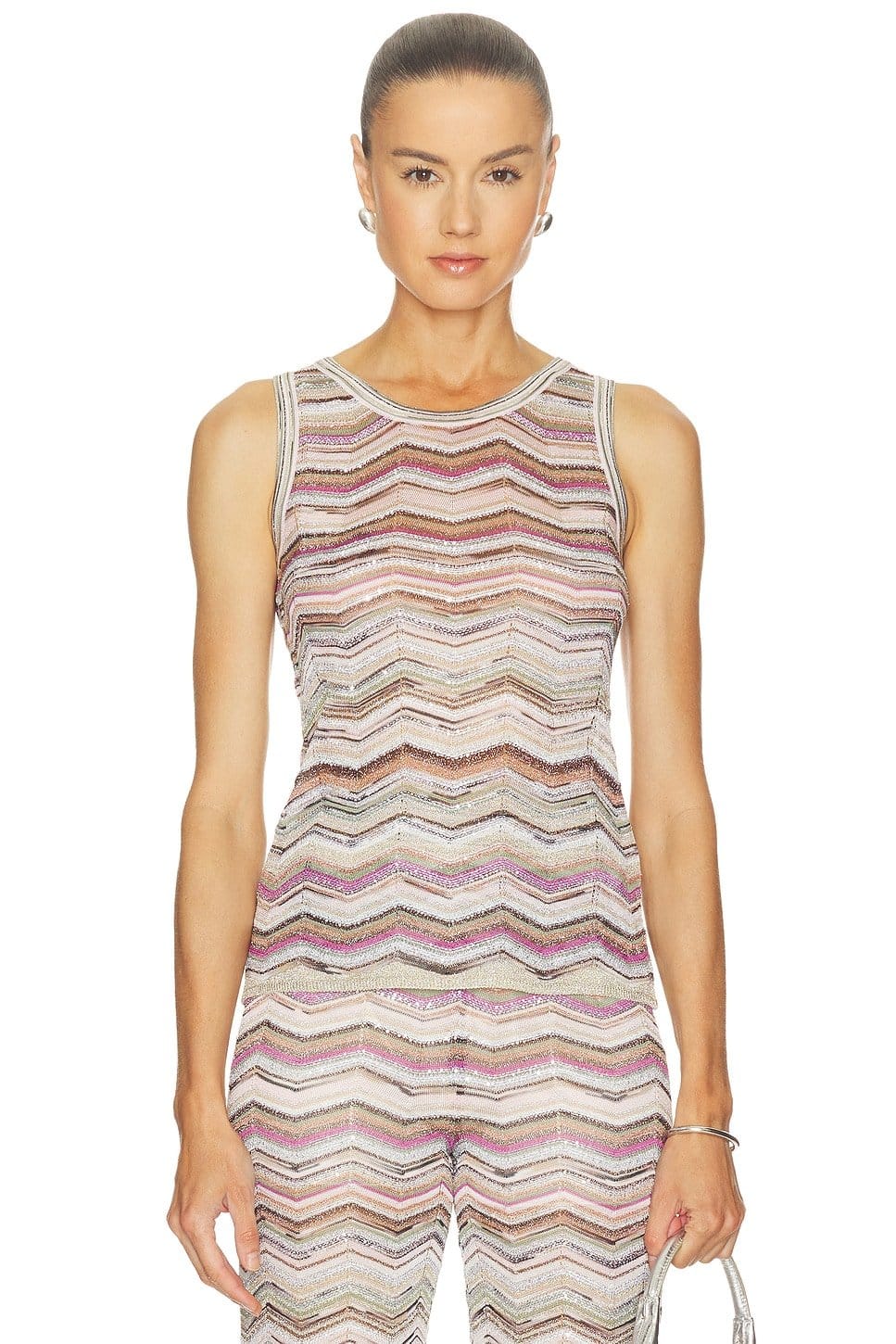 Revolve Multicolor Light Tones Missoni Sequin Tank Top