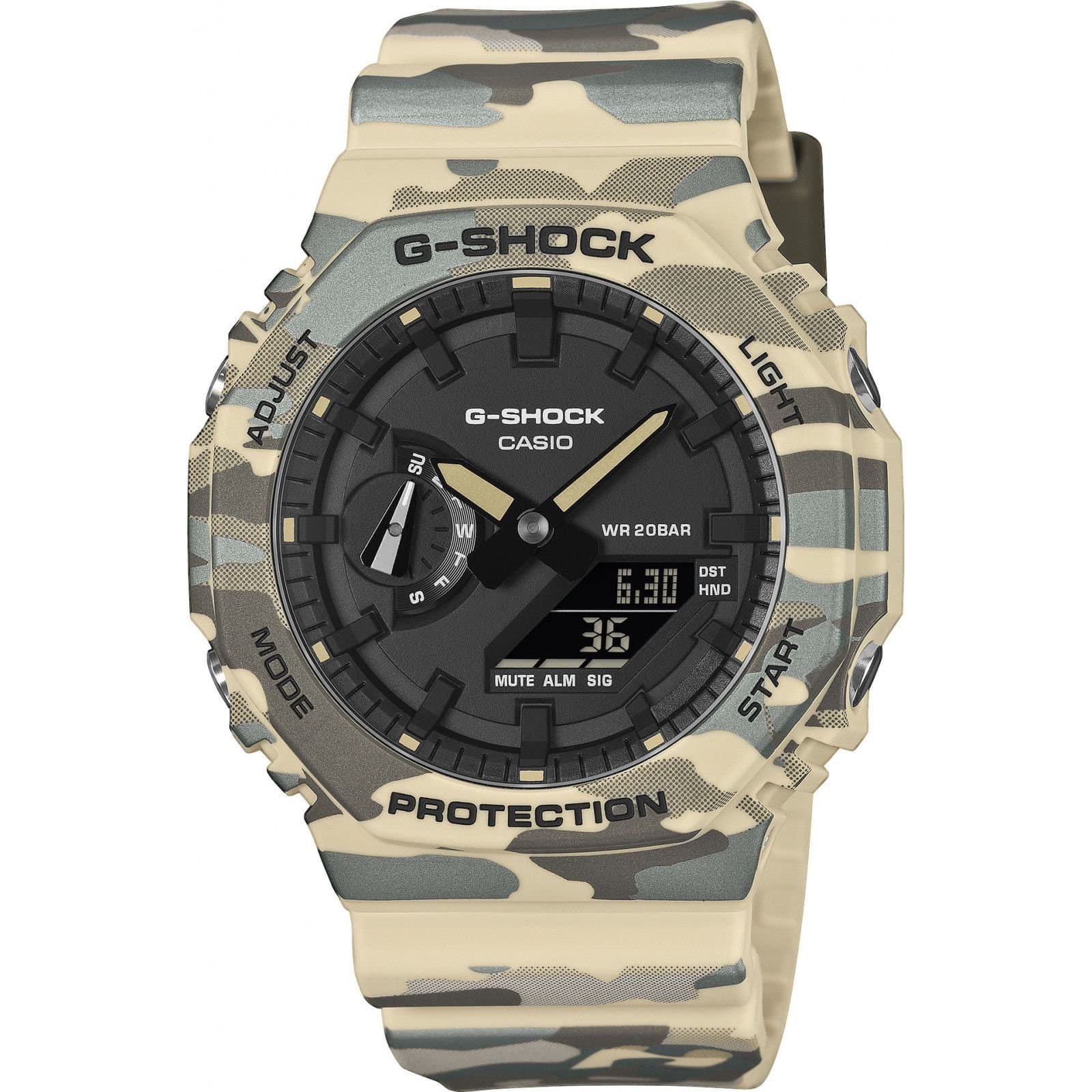 Casio Casio Men's GA-2100CM-5AER G-Shock 49mm Quartz Watch in Beige