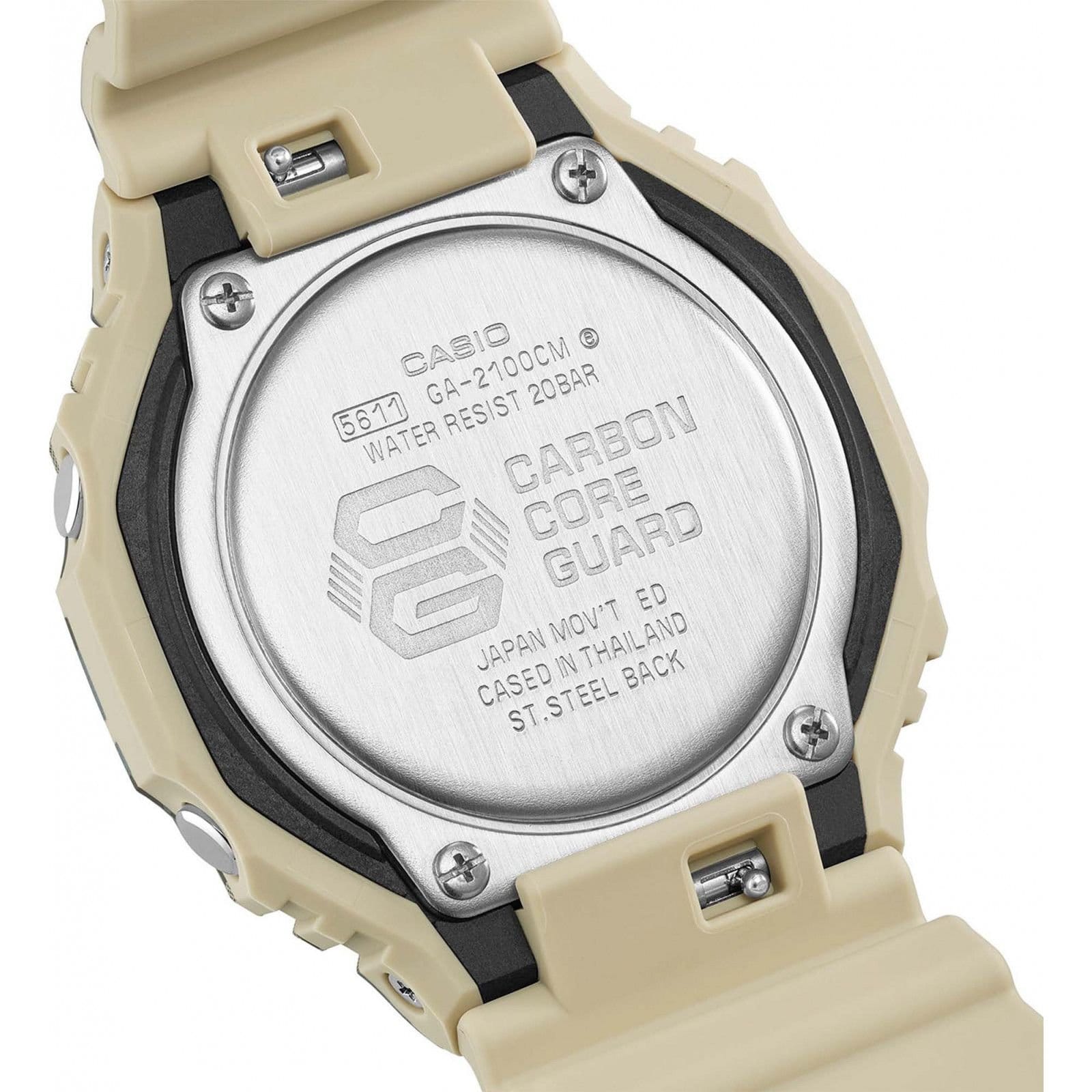 Casio Casio Men's GA-2100CM-5AER G-Shock 49mm Quartz Watch in Beige - 4
