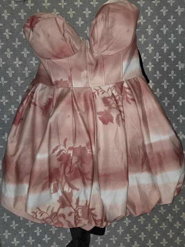 ASOS ASOS Luxe pink strapless dress size 16
