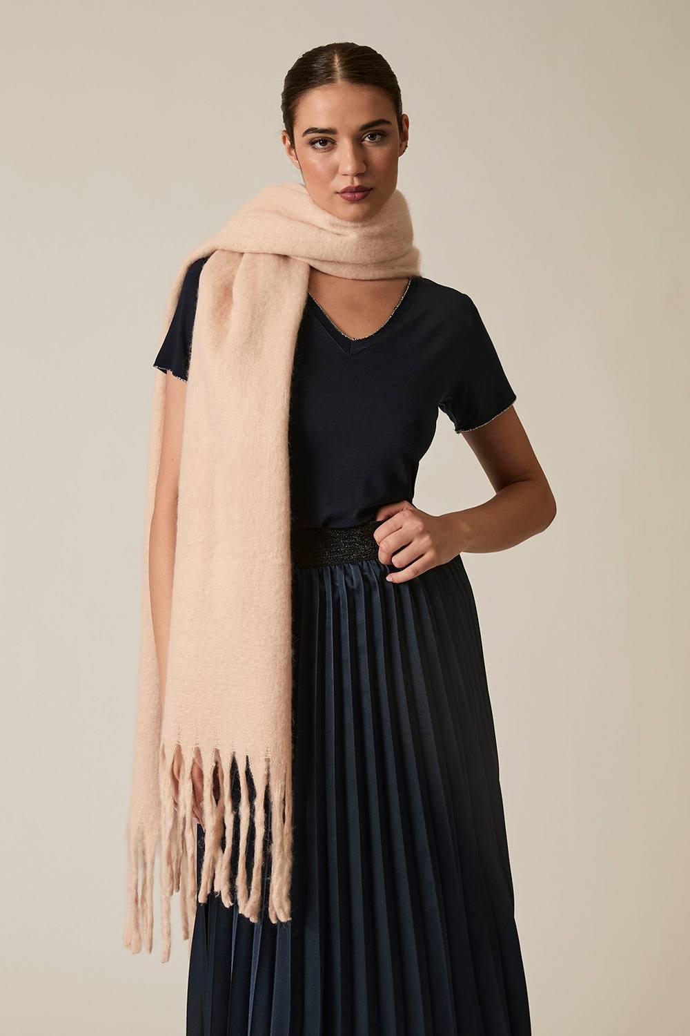 James Lakeland James Lakeland Women's Beige Blanket Scarf - 1