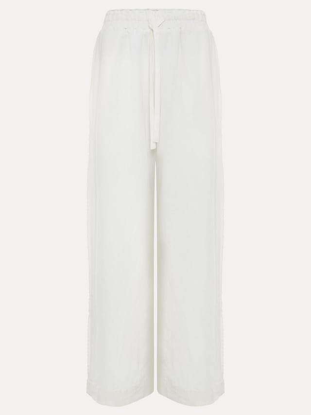 Phase Eight Phase Eight Women's Rowan Wide Leg Linen Trousers in Natural White - 2