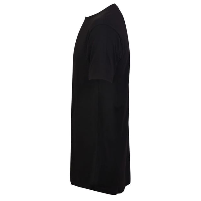SF Men SF Men Men's Dipped Hem Longline T-Shirt in Black - 3