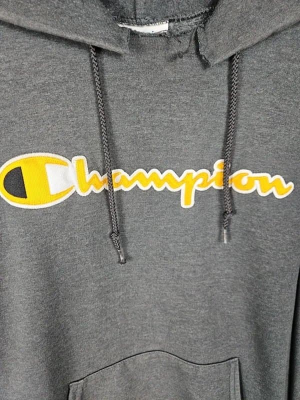 Champion Champion Script Logo Hoodie - Grey - Small