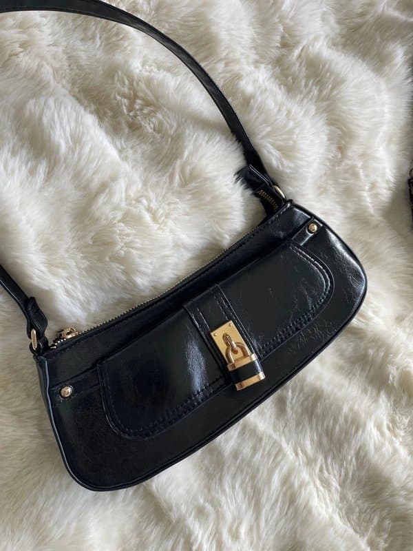 New Look New Look black padlock bag