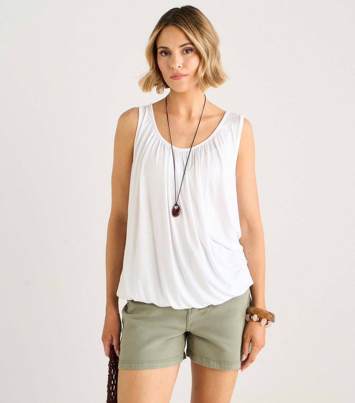 Gini London Women's White Oversized Top Gini London New Look - 2