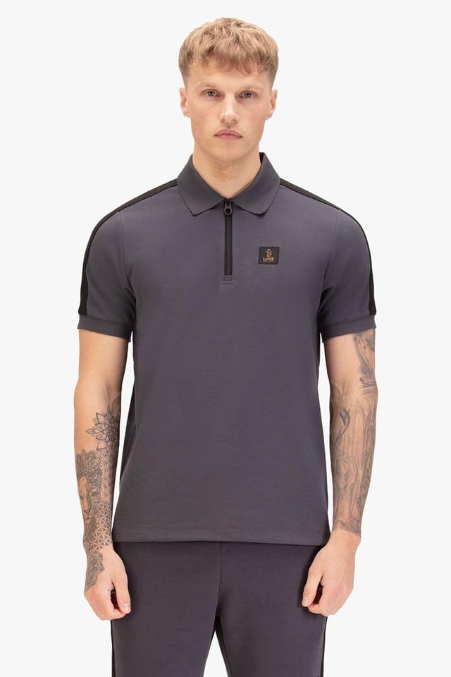 Luke 1977 Luke 1977 Men's Caltech 1000 Zip Polo in Charcoal - 3