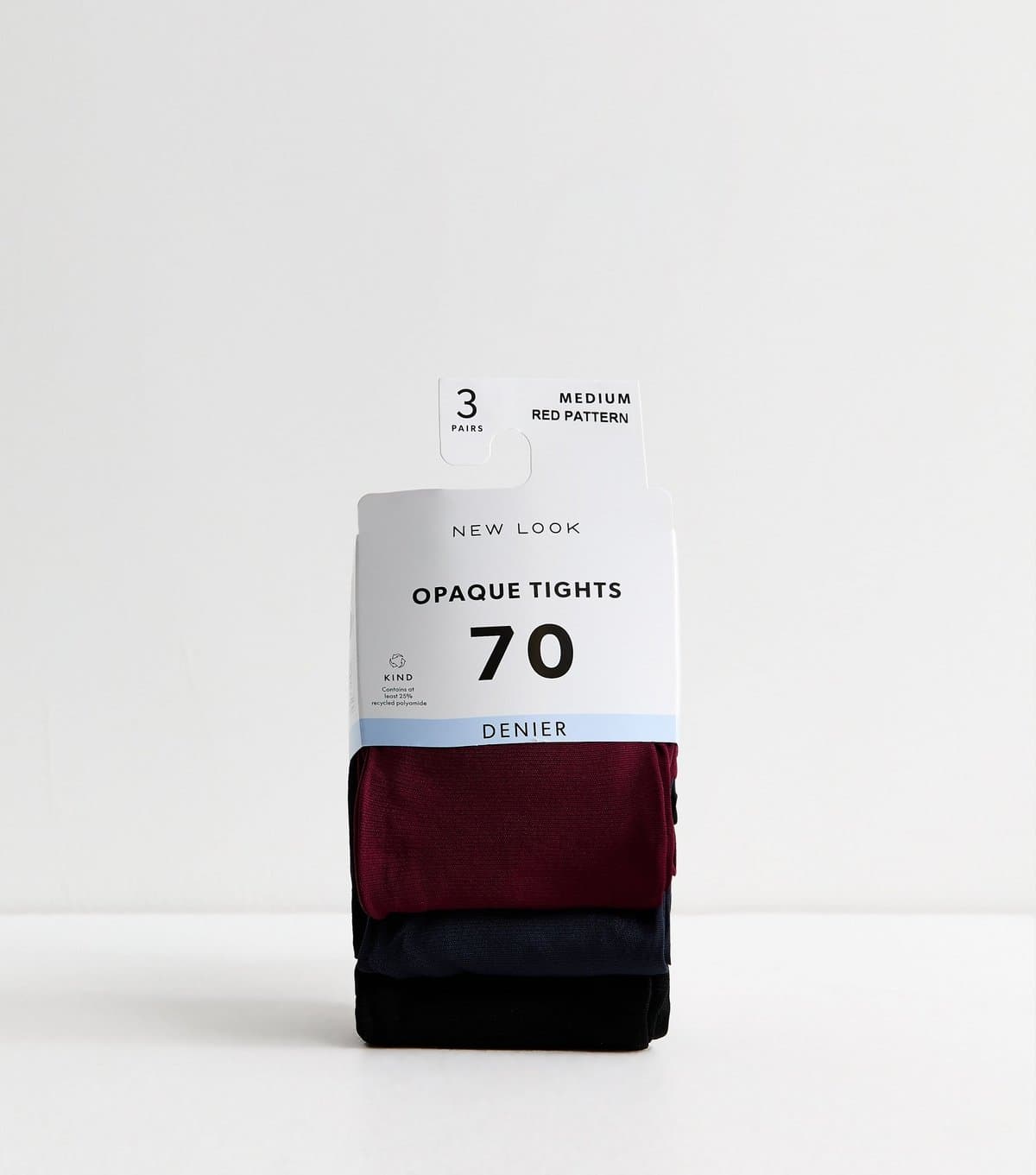 New Look New Look Red 70 Denier Opaque Tights Pack of 3