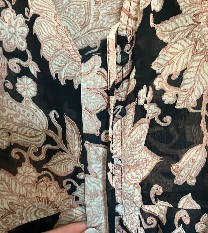 New Look New Look l Floral Sheer Tie boho  Blouse 8