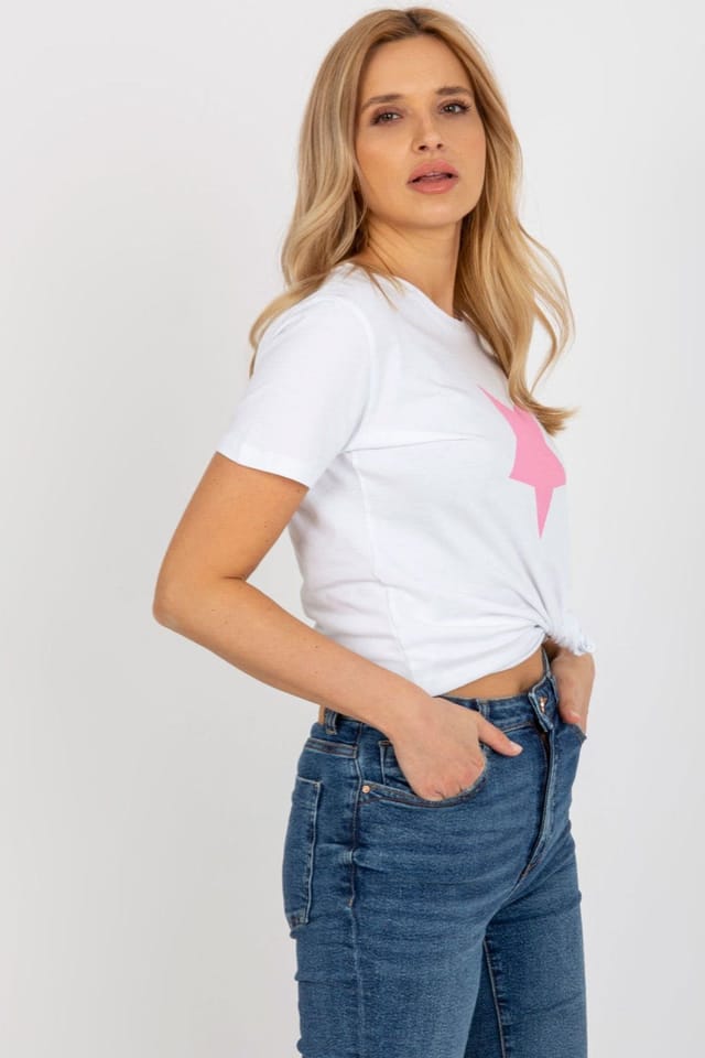Love Lace Love Lace Women's Short Sleeve Round Neck Graphic T-Shirt in White - 3