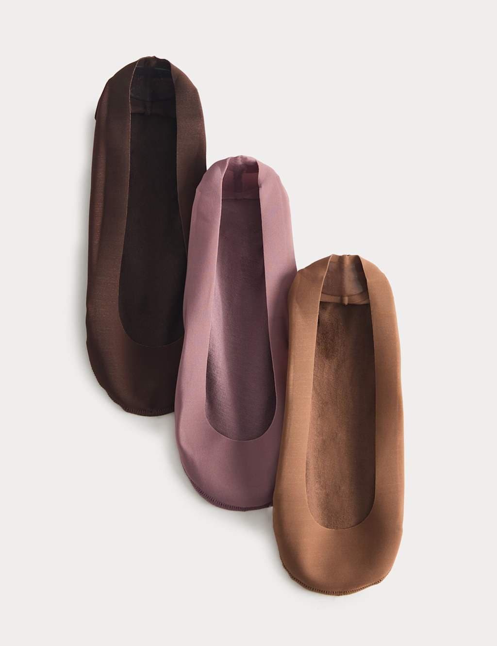 Marks & Spencer M&S 3 Pack Cotton Blend Footsies Sugar Plum