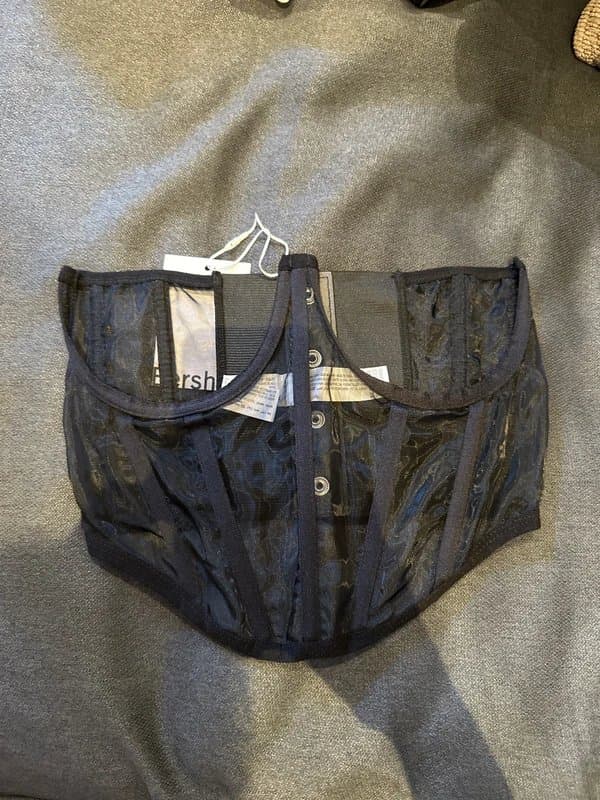 Bershka Black corset top/belt