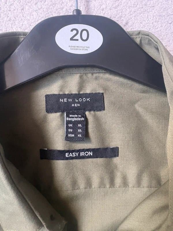 New Look New Look Men’s Green Easy Iron Shirt XL