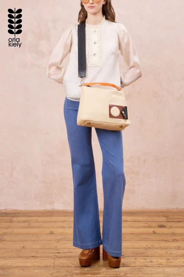 Orla Kiely Orla Kiely Women's Softie Shoulder Bag - OK Applique Cream - 3