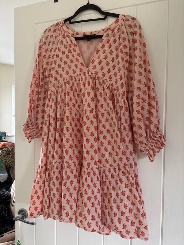New Look Pink floral dress new look