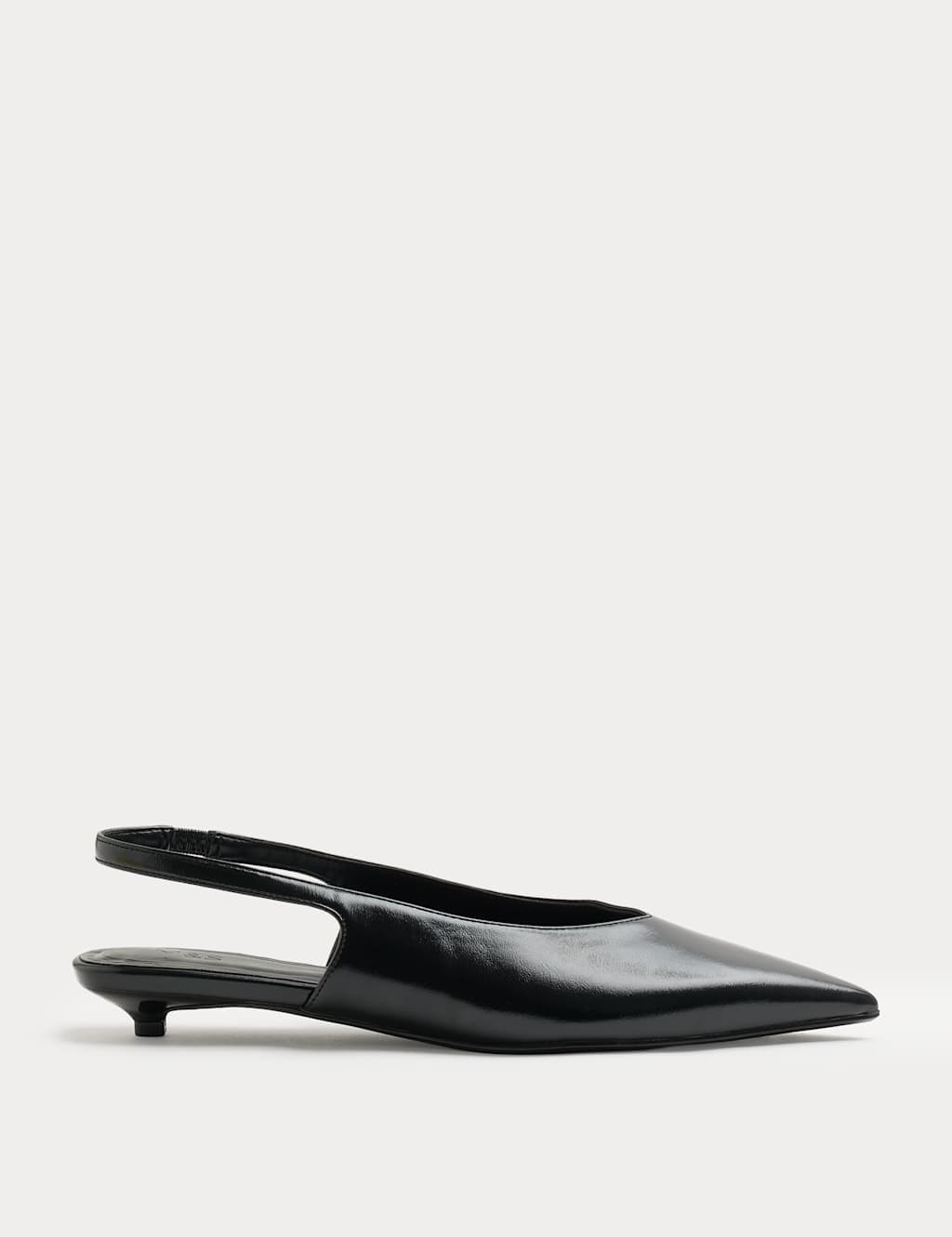 Marks & Spencer M&S Micro Kitten Heel Slingback Sandals Black
