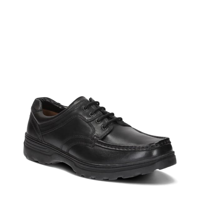 Clarks Clarks Men's Line Shore Black Leather Derby Shoes - 2