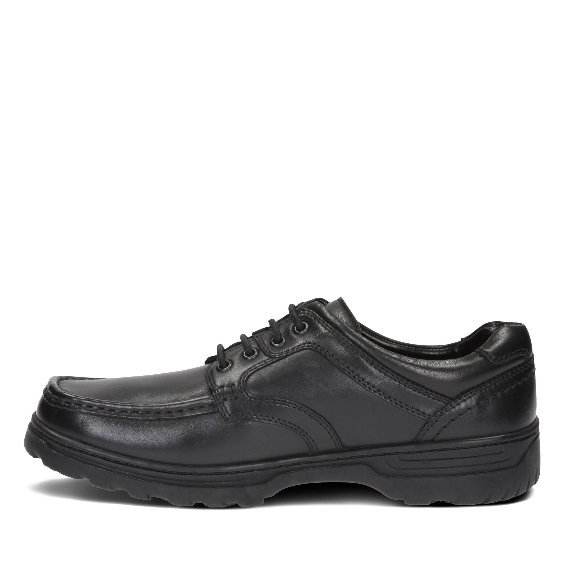 Clarks Clarks Men's Line Shore Black Leather Derby Shoes - 4