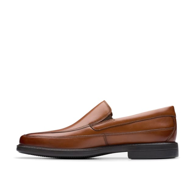 Clarks Clarks Men's Cosgrove Free Dark Tan Leather Loafers, Slip Ons in Brown - 2