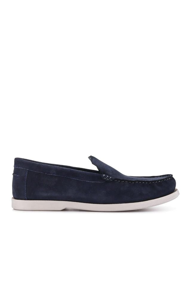 Pavers Pavers Men's Casual Leather Loafers in Navy - 2