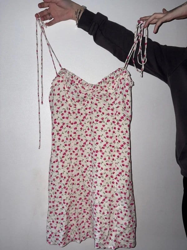 Bershka Floral Print V-Neck Summer Dress