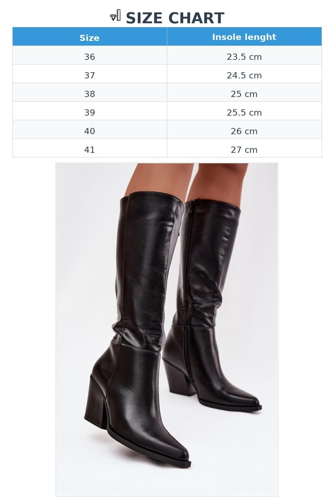 Love Lace Love Lace Women's Classic Insulated Heel Boots with Side Zipper Pointed Toe in Black - 4