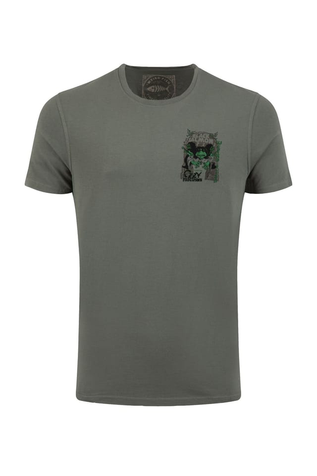 Weird Fish Weird Fish Men's Black Salmon Artist T-Shirt in Mid Grey - 2
