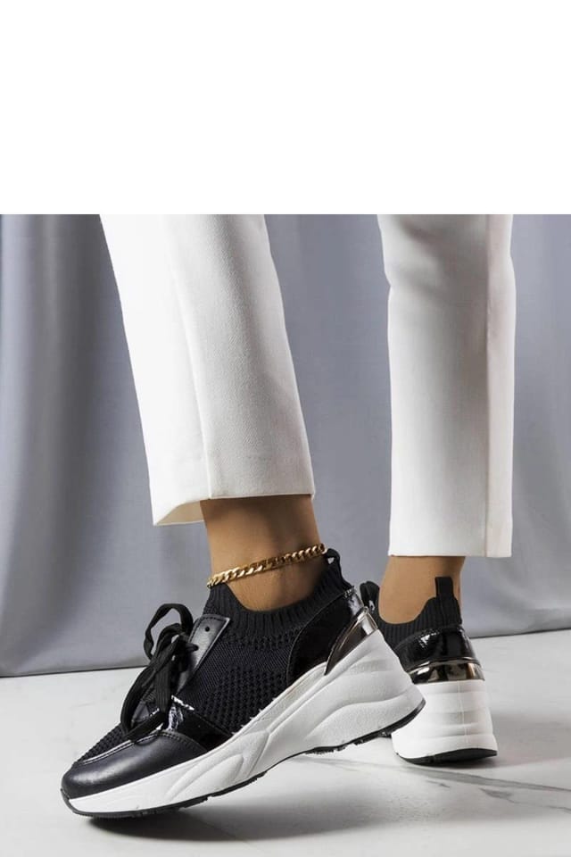 Love Lace Love Lace Women's Wedge Sneaker Platform Shoes for Summer Comfort All Day in Black - 3
