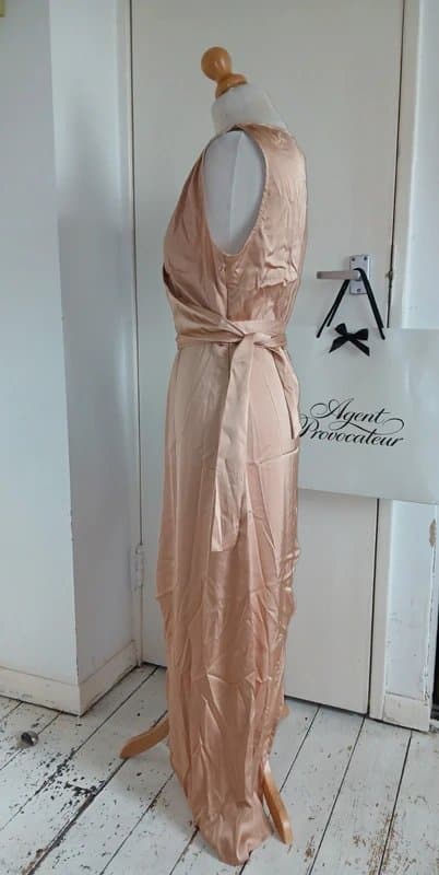 Never Fully Dressed Never Fully Dressed beige asymmetric dress size 12