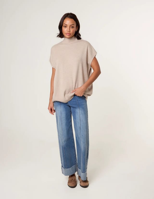 Blue Vanilla Oversized Sleeveless Jumper - 2