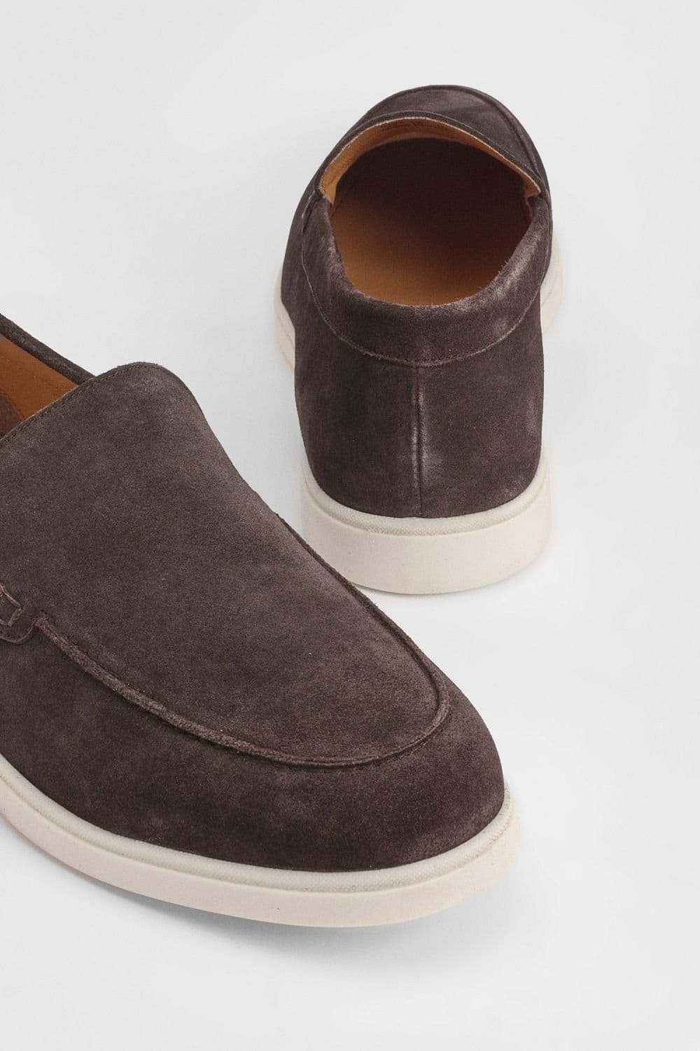 Burton Burton Men's Chocolate Suede Slip-On Loafers - 4