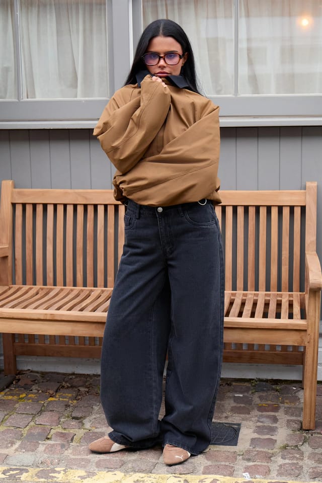 Kaiia Kaiia Drawcord Hem Technical Jacket Camel - 3