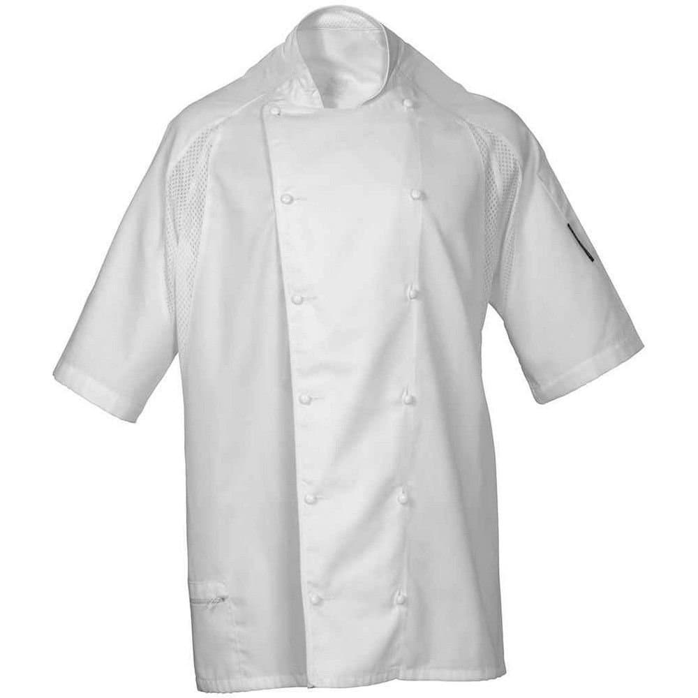 Le Chef Le Chef Men's Executive Short-Sleeved Chef Jacket in White