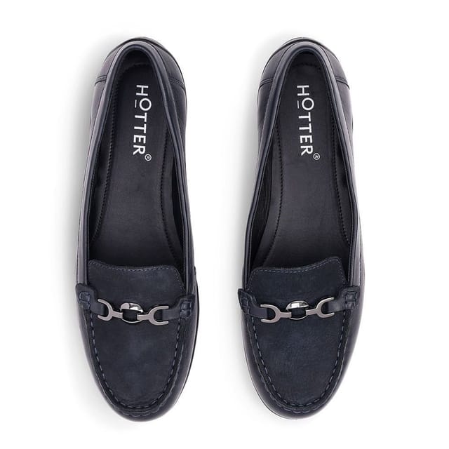 Hotter Hotter Women's 'Dover' Smart Loafers in Navy - 3