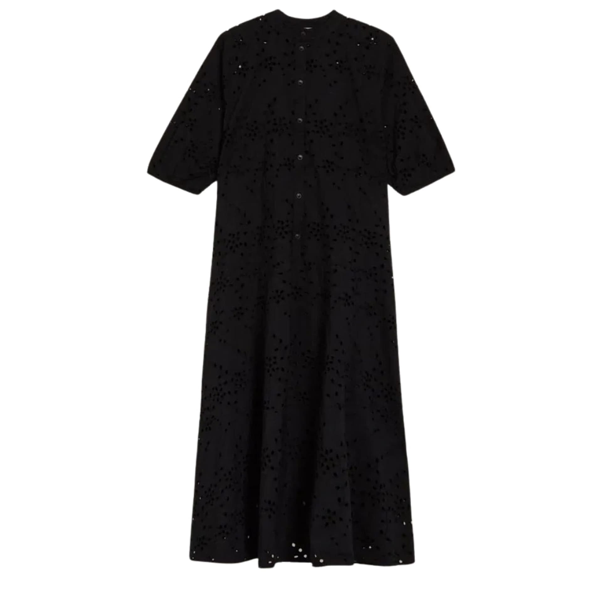 Ted Baker Ted Baker Women's Nikaia Three Quarter Sleeve Regular Fit Midi Dress in Black