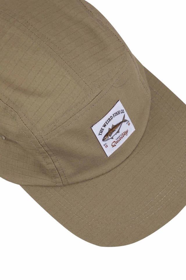 Weird Fish Weird Fish Men's Mortimer Twill Cap in Khaki - 3
