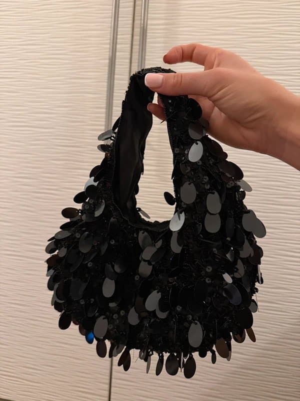 ASOS Design ASOS design clutch black disc sequin