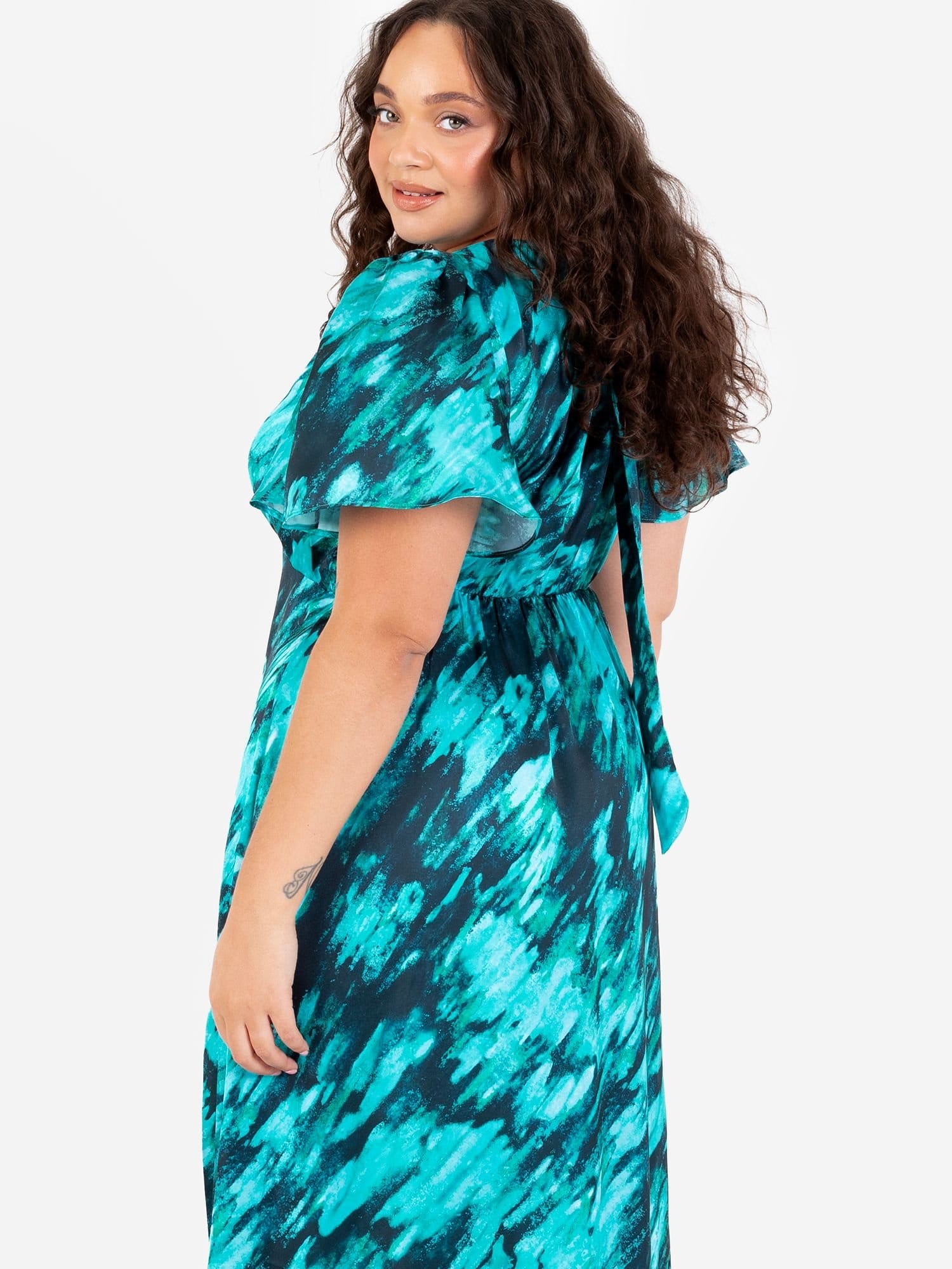 Lovedrobe Lovedrobe Women's Marble Short Sleeve Midaxi Dress - 4
