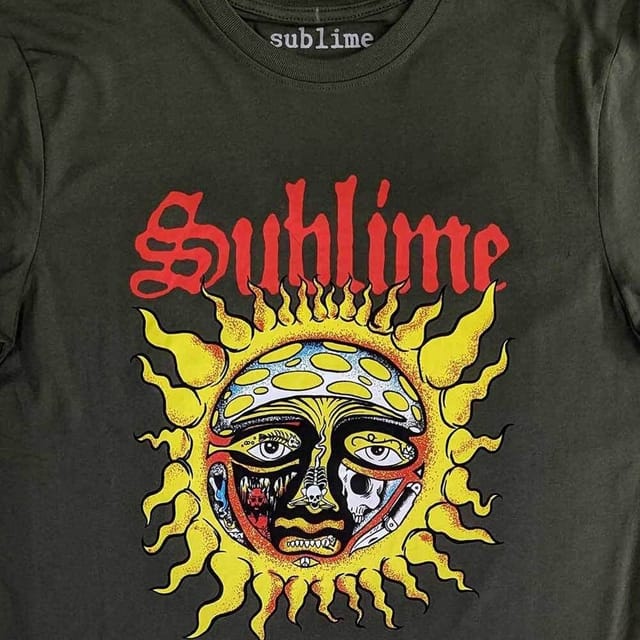Sublime Sublime Men's Sun T-Shirt in Light Green - 3
