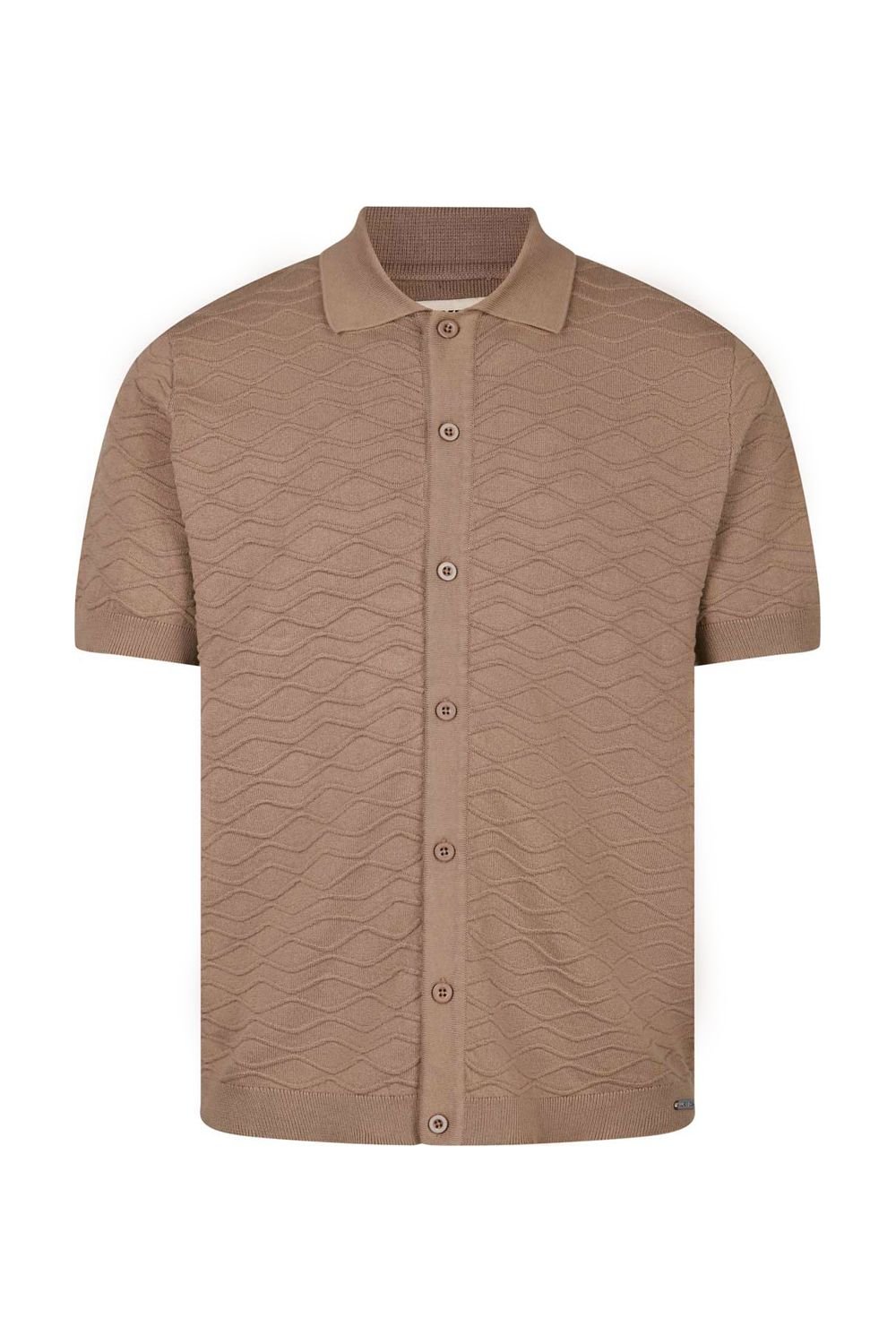 Luke 1977 Luke 1977 Men's Kennet Button Up Knitted Shirt in Brown - 4