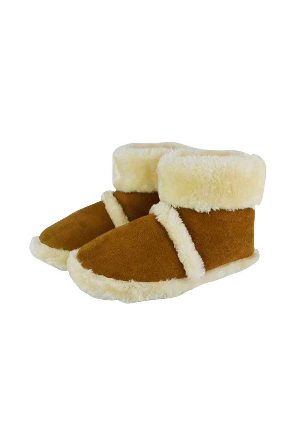 Slipper Snob Slipper Snob Men's Soft Plush Lined Memory Foam Slipper Booties in Brown