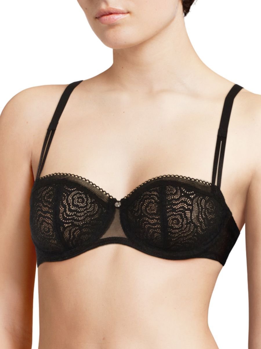 Chantelle Chantelle Women's C Jolie Half Cup Bra in Black - 4