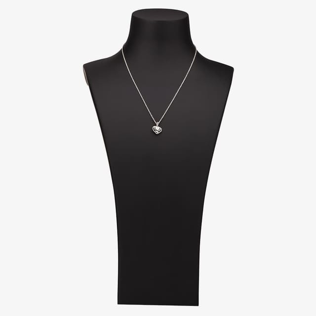 Rosa Lea Rosa Lea Women's Pave Wrapped Heart Pendant BJ-P3132C in Silver - 2