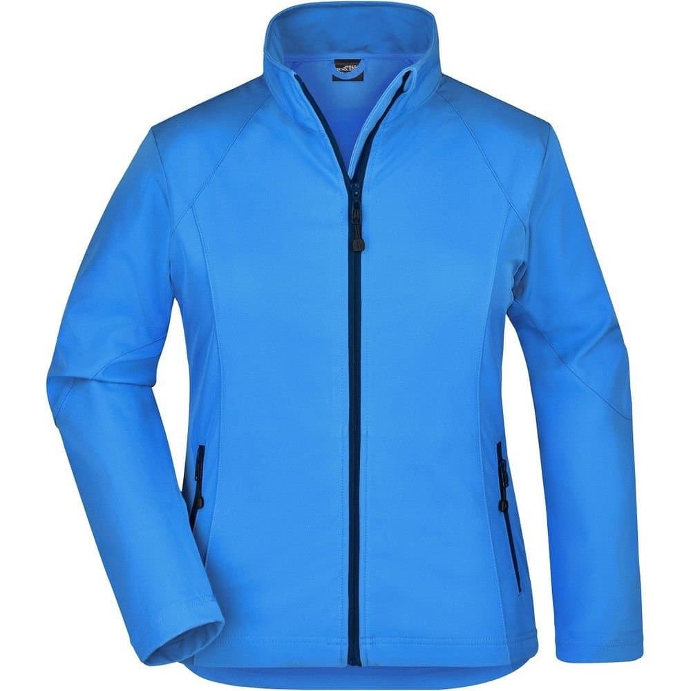 James and Nicholson James and Nicholson Women's Plain Stretch Soft Shell Jacket in Dark Blue
