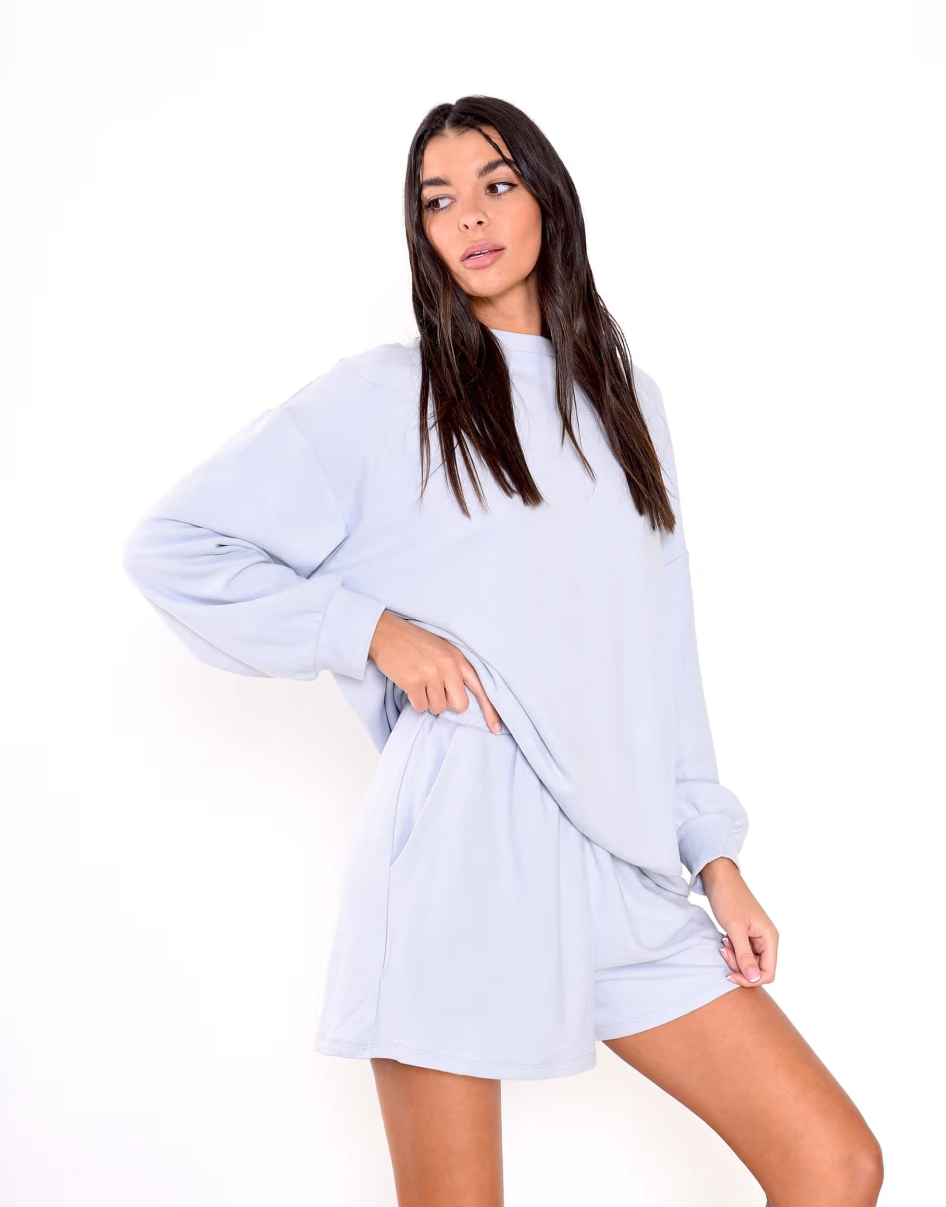 ASOS Glamorous Plain shorts in pale blue