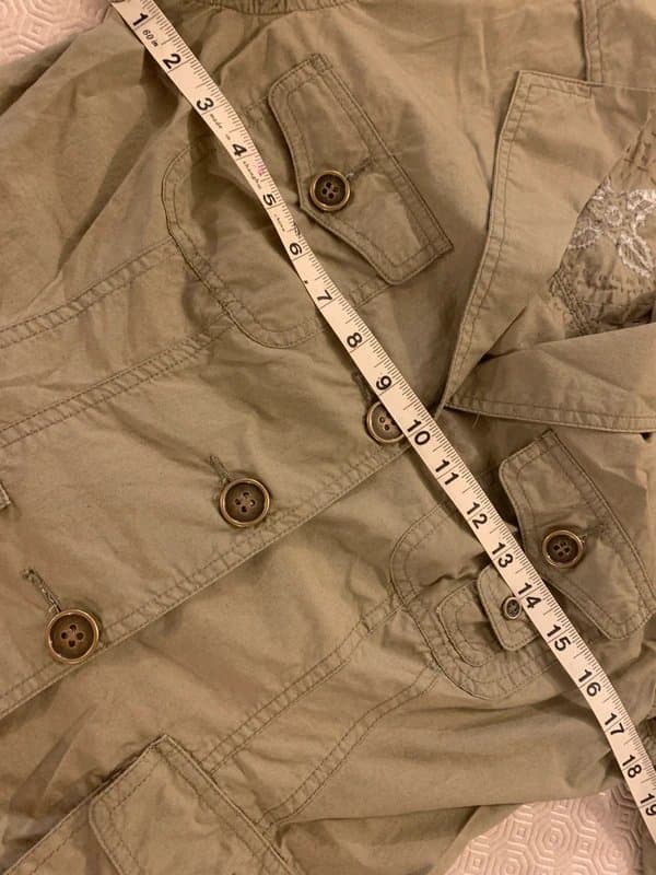 Together Together khaki embellished military style jacket size 12