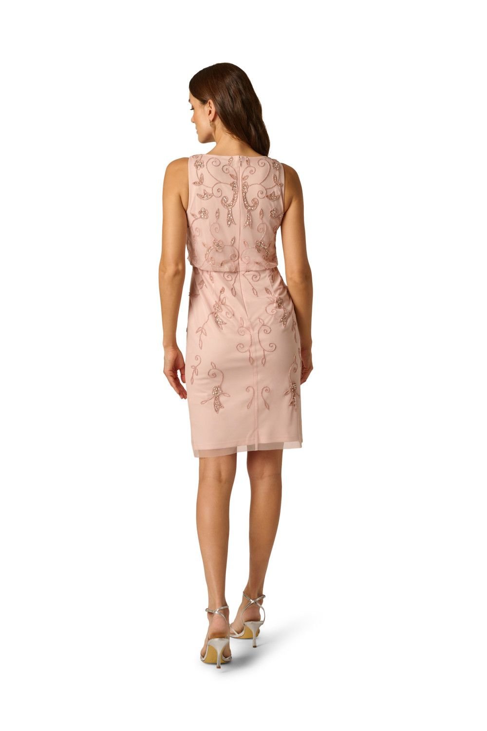 Papell Studio Papell Studio Women's Bead Blouson Dress in Pale Pink - 3